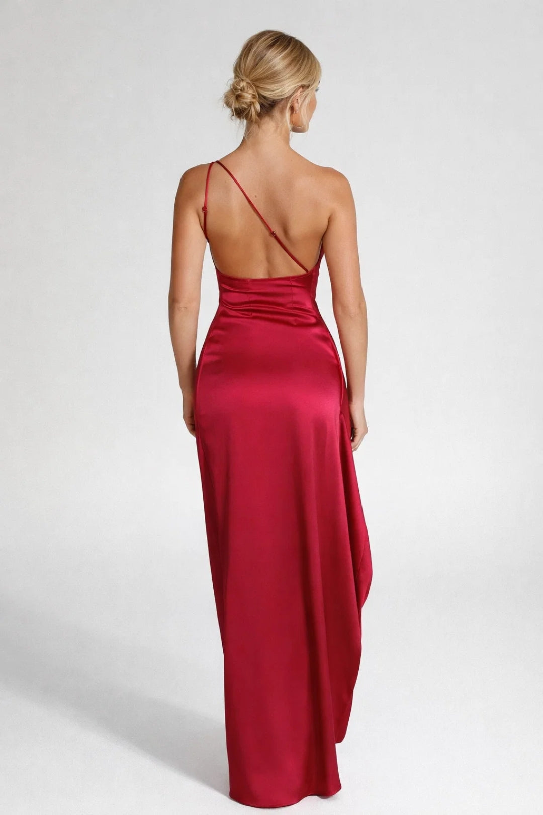 Robe Maxi Femme - One Shoulder Fendue Ajustée | Soirée