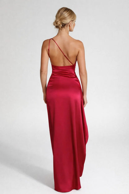 Robe Maxi Femme - One Shoulder Fendue Ajustée | Soirée