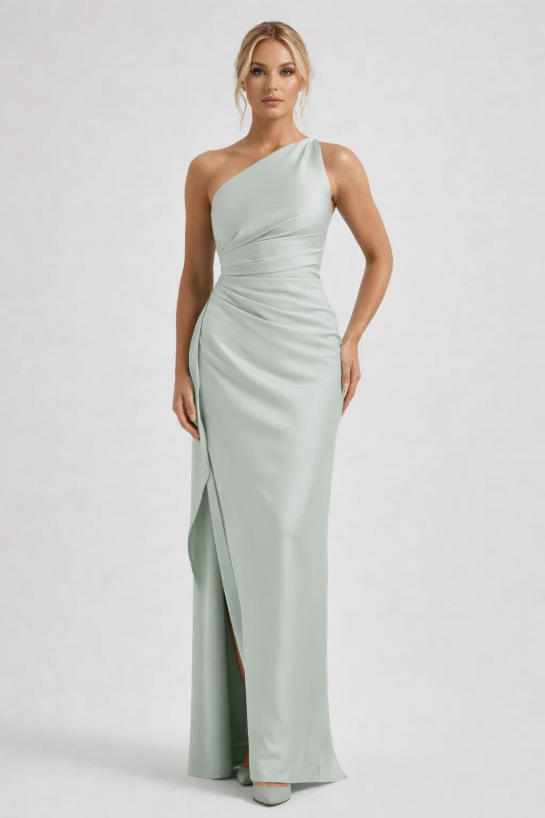 Robe Maxi Femme - One Shoulder Fendue Ajustée | Soirée
