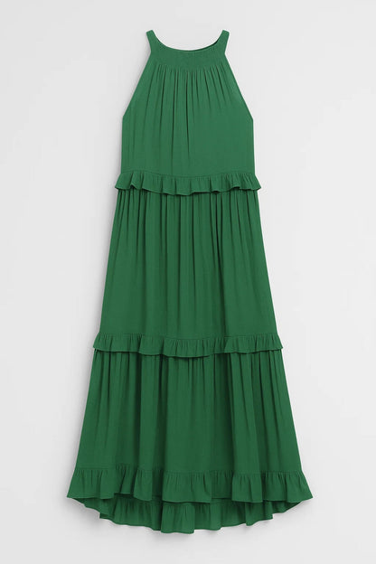 Robe Maxi Femme - Sans Manches Volantée Halter | Été