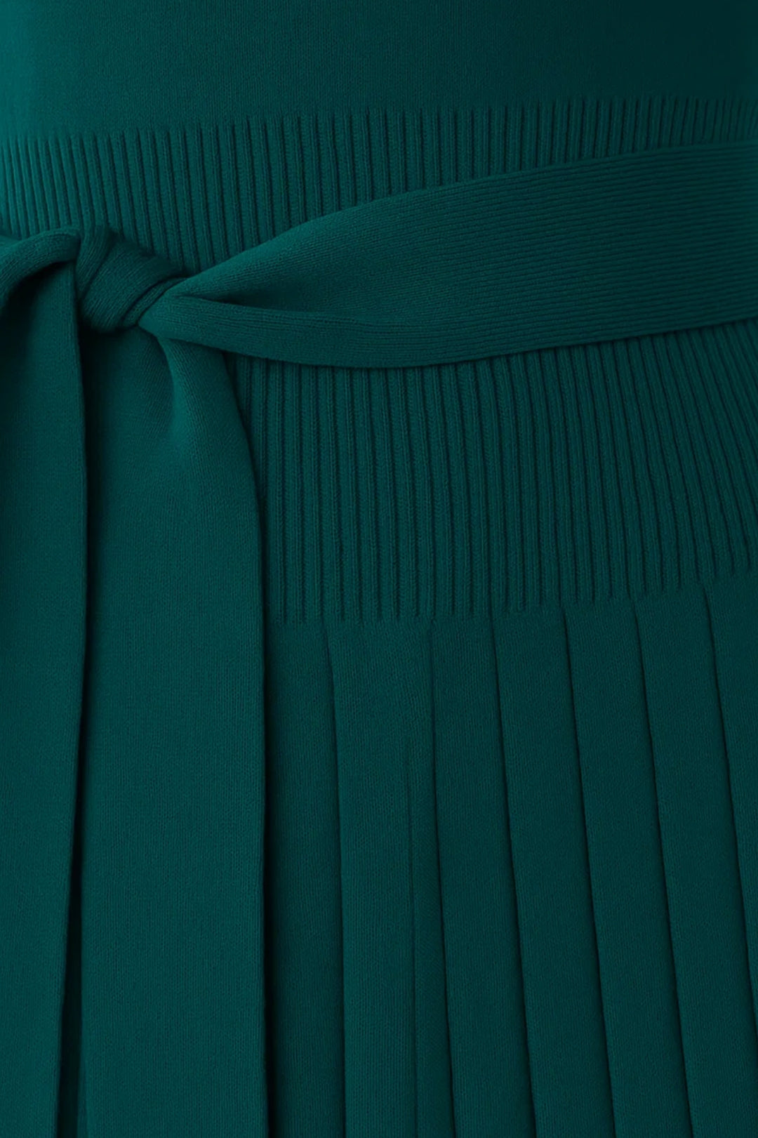 Robe Midi Femme - Manches Longues Plissée Ceinturée | Élégante
