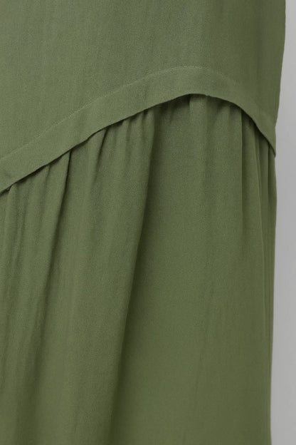Robe Midi Femme - Col V Manches Courtes Ample Poches | Estivale