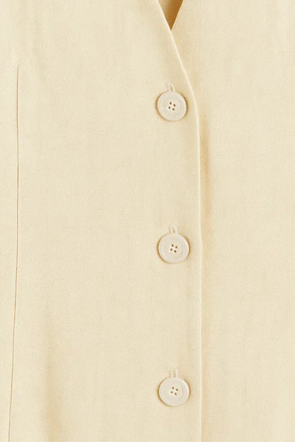 Robe Midi Femme - Boutonnée Col V Manches Bouffantes | Été