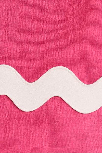 Robe Maxi Femme - Bretelles Larges Bordures Ondulées Évasée | Été