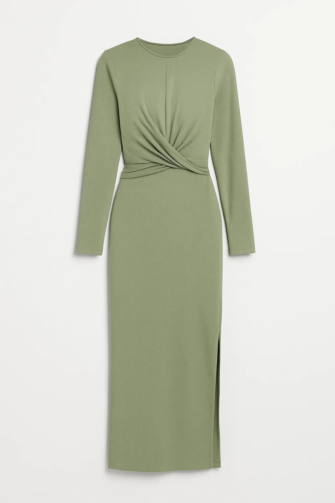 Robe Midi Femme - Torsadée à la Taille | Élégante
