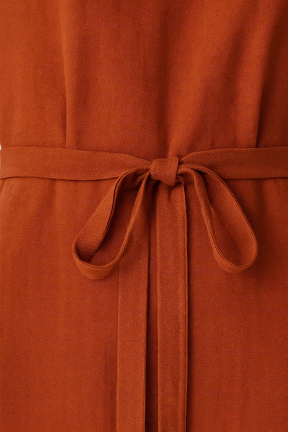 Robe Midi Femme - Sans Manches Ceinturée Coupe Évasée | Estivale