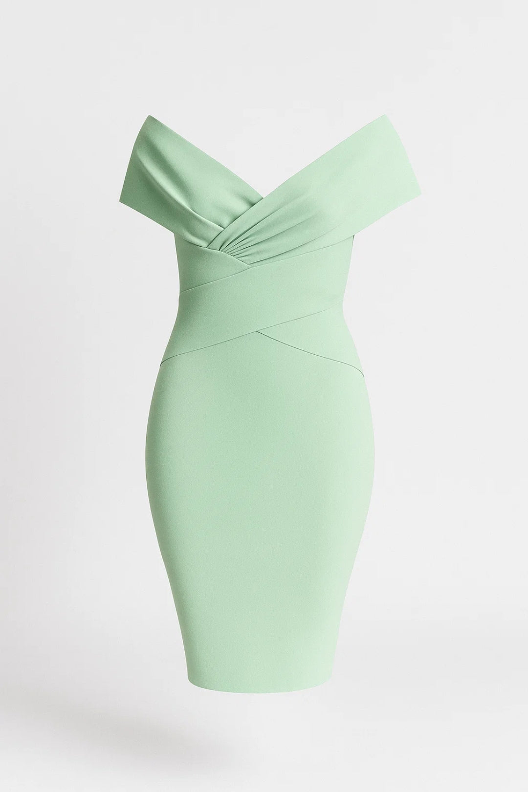 Robe Midi Femme - Épaules Dénudées Moulante avec Col V | Chic