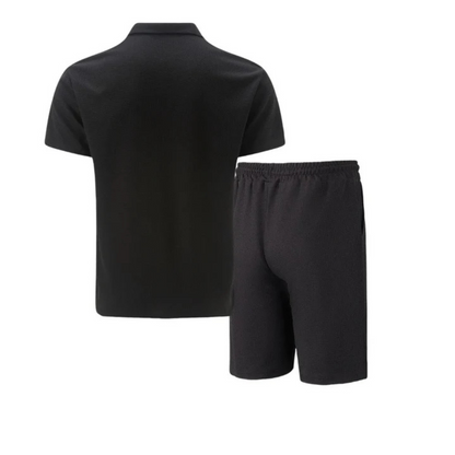 Théo - Ensemble Été Homme Coordonné avec Polo Zippé et Short Tendance