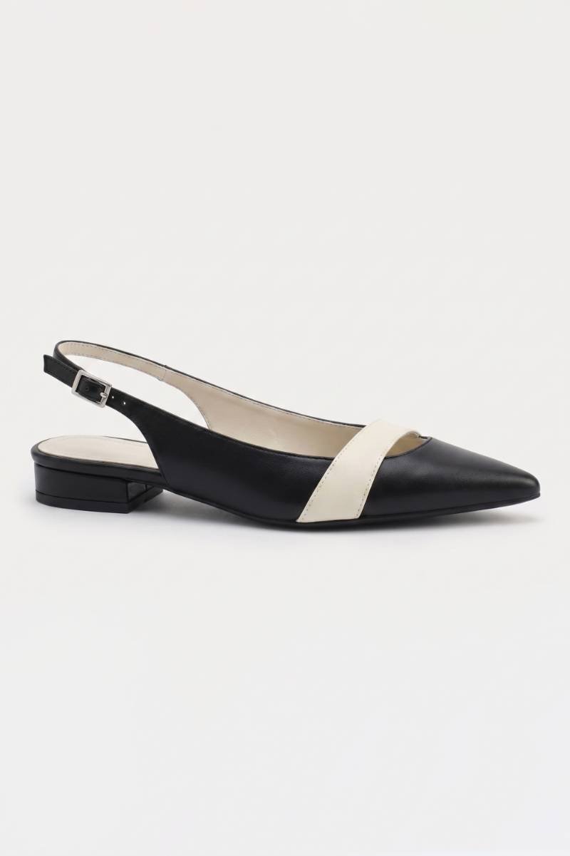 Ballerines Femme - Slingback Bout Pointu avec Bride | Élégant — Noir