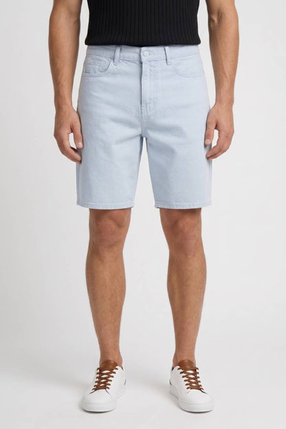 Bermuda Homme - Coupe Décontractée Taille Mi-Haute | Été — Bleu Clair