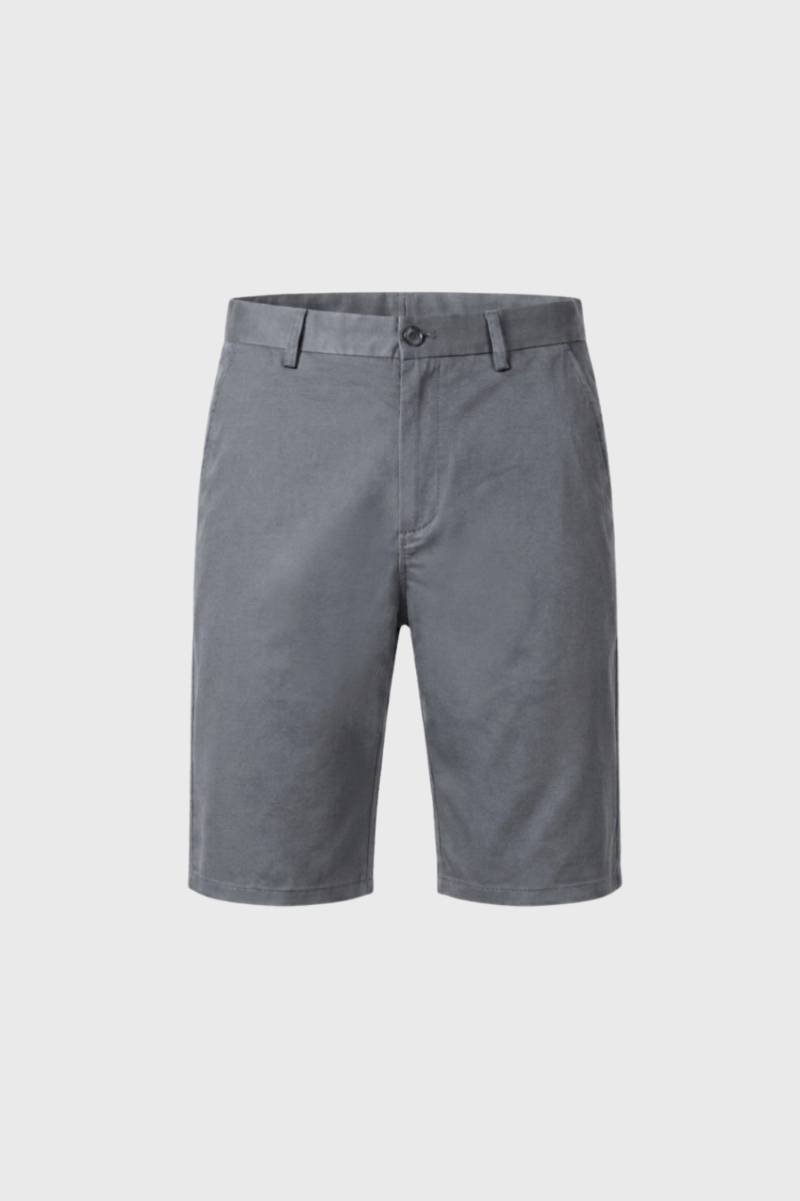 Bermuda Homme - Coupe Droite avec Ceinture Classique | Élégant — Gris