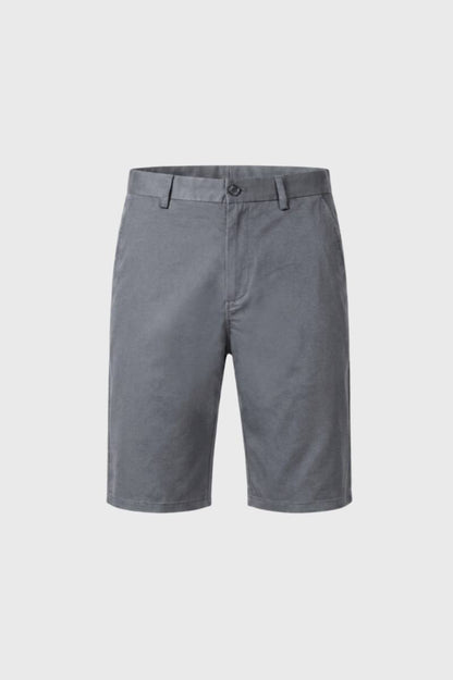 Bermuda Homme - Coupe Droite avec Ceinture Classique | Élégant — Gris