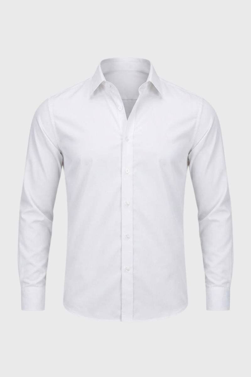 Chemise Homme - Business Manches Longues | Confort Professionnel - Blanc