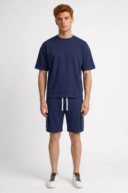 Ensemble Homme - Décontracté T-shirt et Short | Moderne — Marine