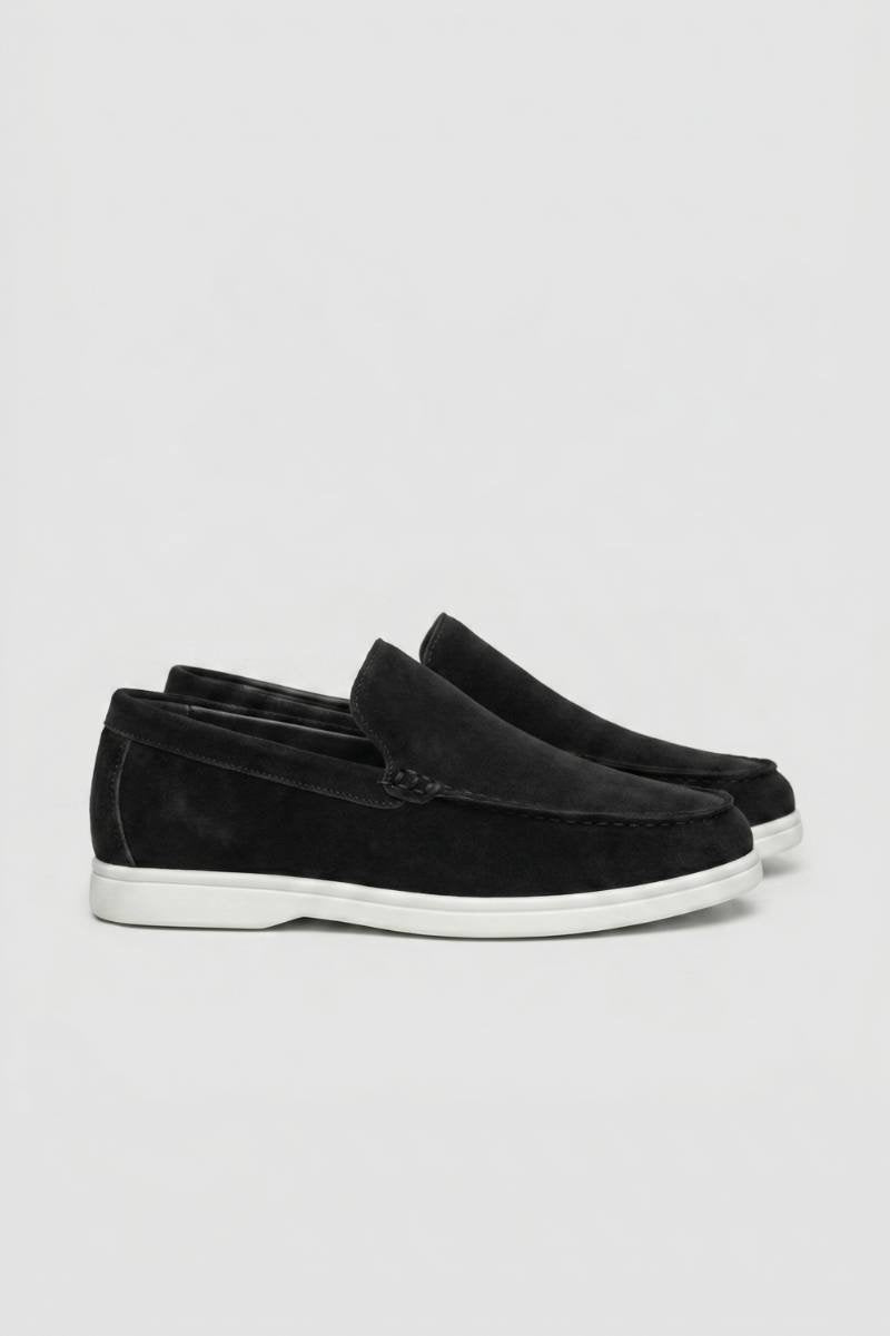 Mocassins Homme - Style Décontracté Semelle Blanche | Confort — Noir