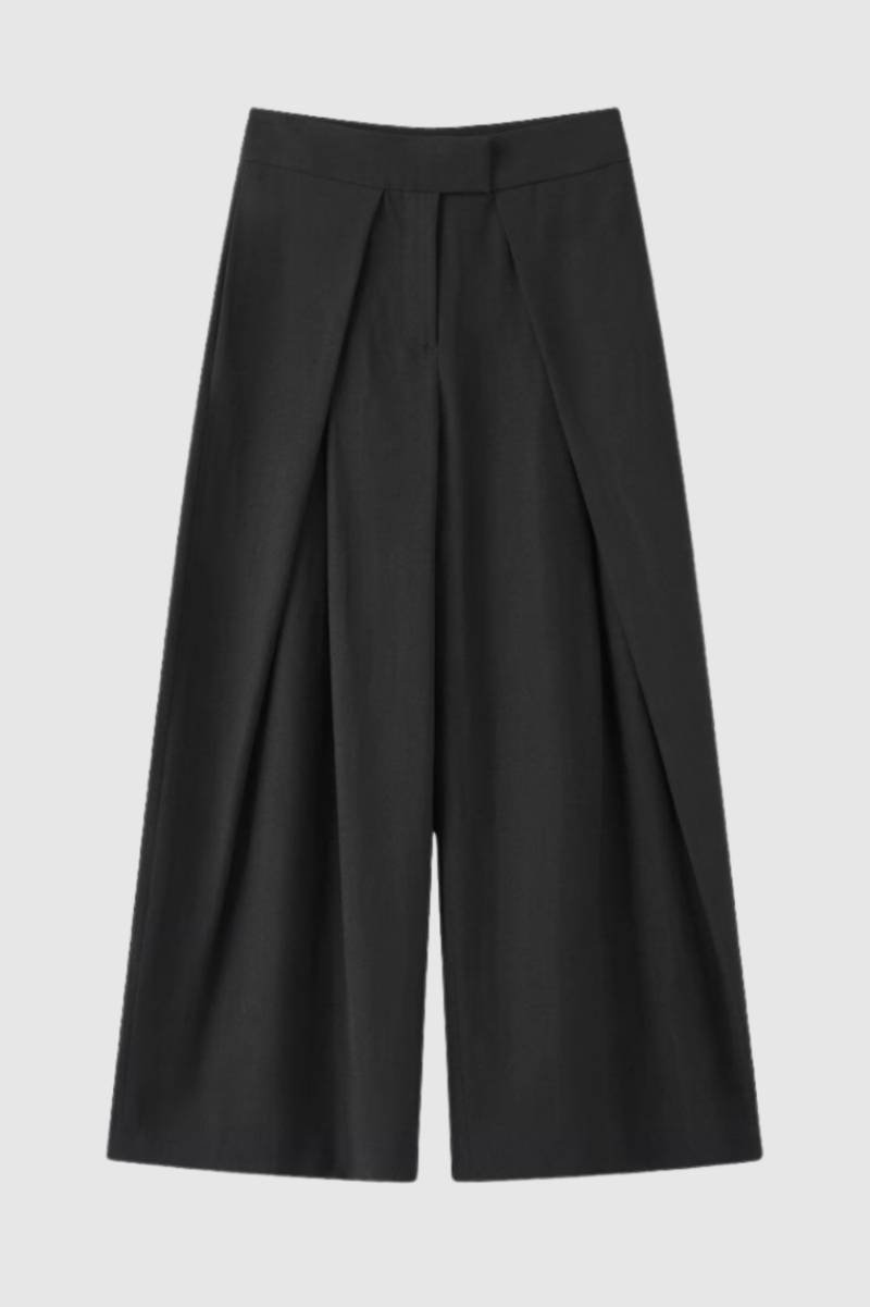 Pantalon Femme - Palazzo Jambes Larges | Chic Bureau — Noir