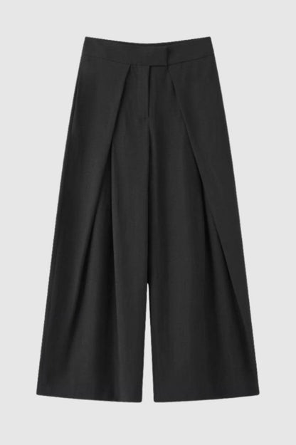 Pantalon Femme - Palazzo Jambes Larges | Chic Bureau — Noir