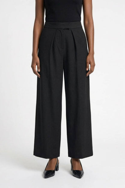Pantalon Femme - Palazzo Jambes Larges | Chic Bureau — Noir