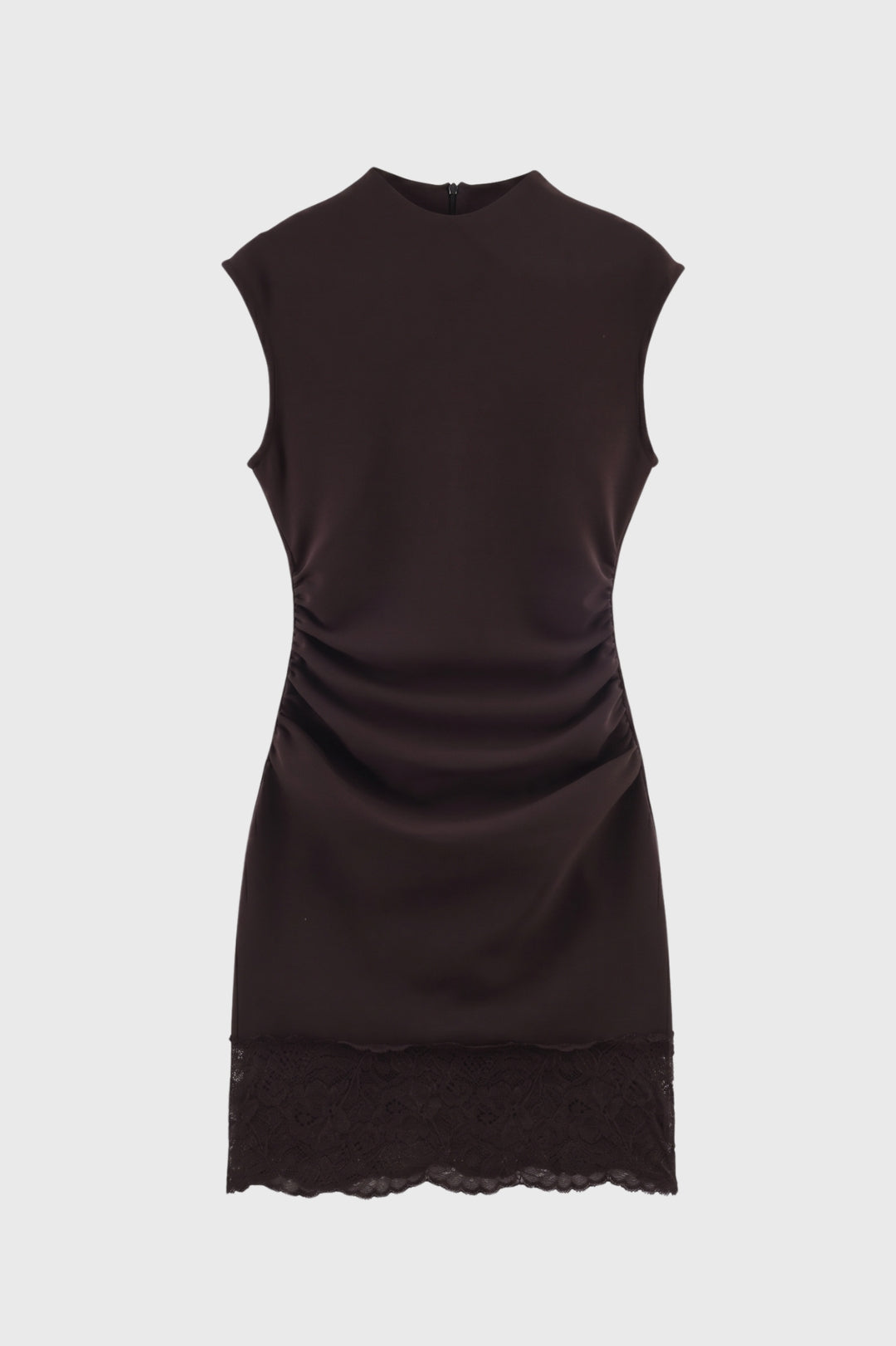 Robe Mini Femme - Sans Manches Col Montant Ourlet | Élégant