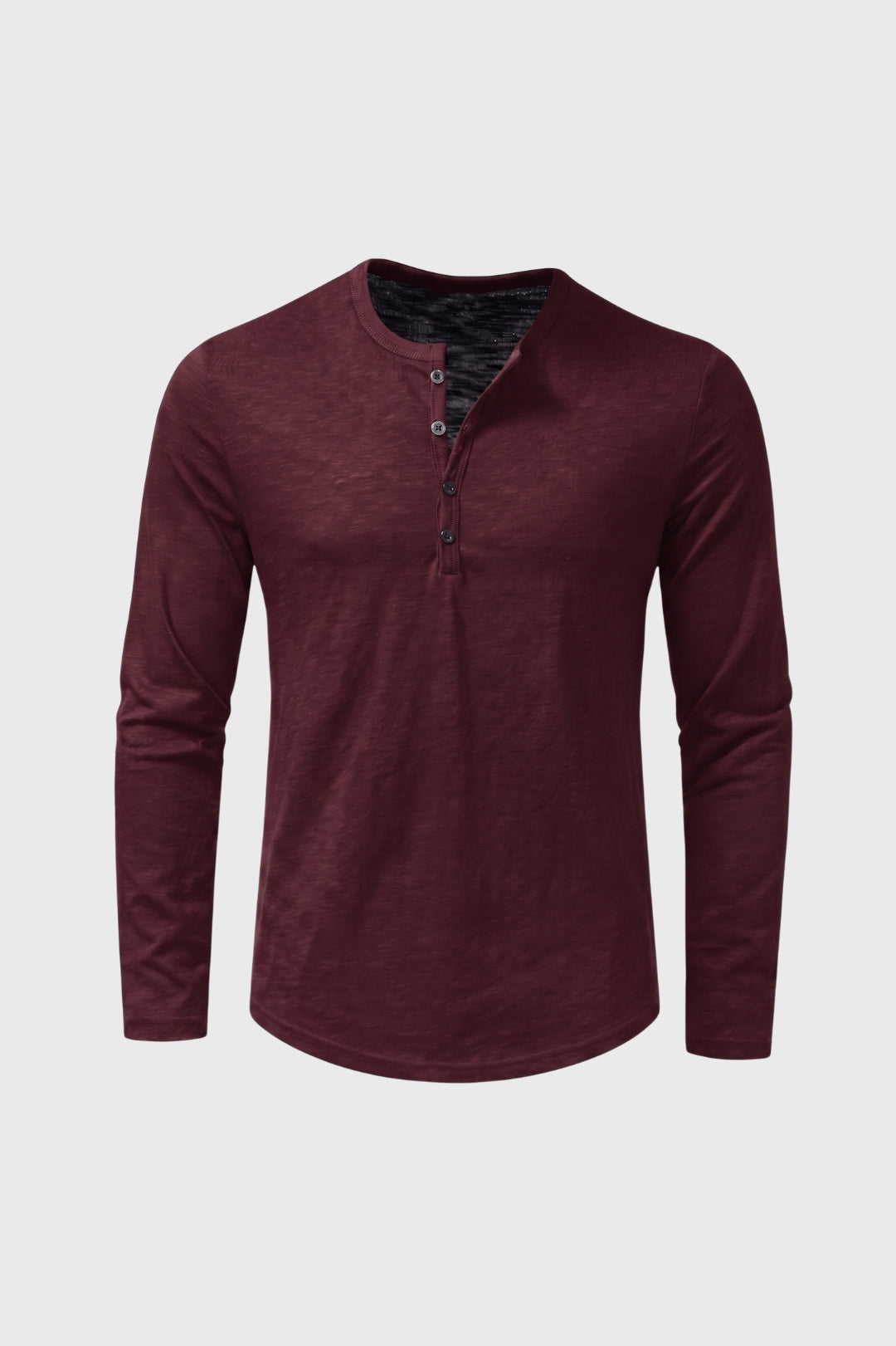 T-shirt Homme - Manches Longues Col Henley Boutons | Casual