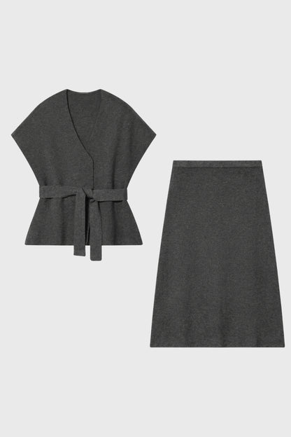 Ensemble Femme - Col Croisé Ceinturé Sans Manches | Professionnel