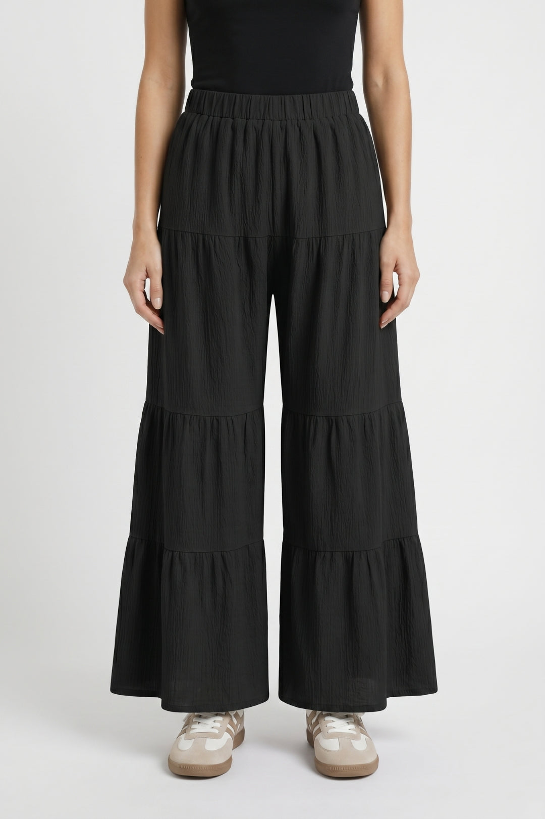 Pantalon Femme - Coupe Évasée à Volants Taille Élastique | Boho