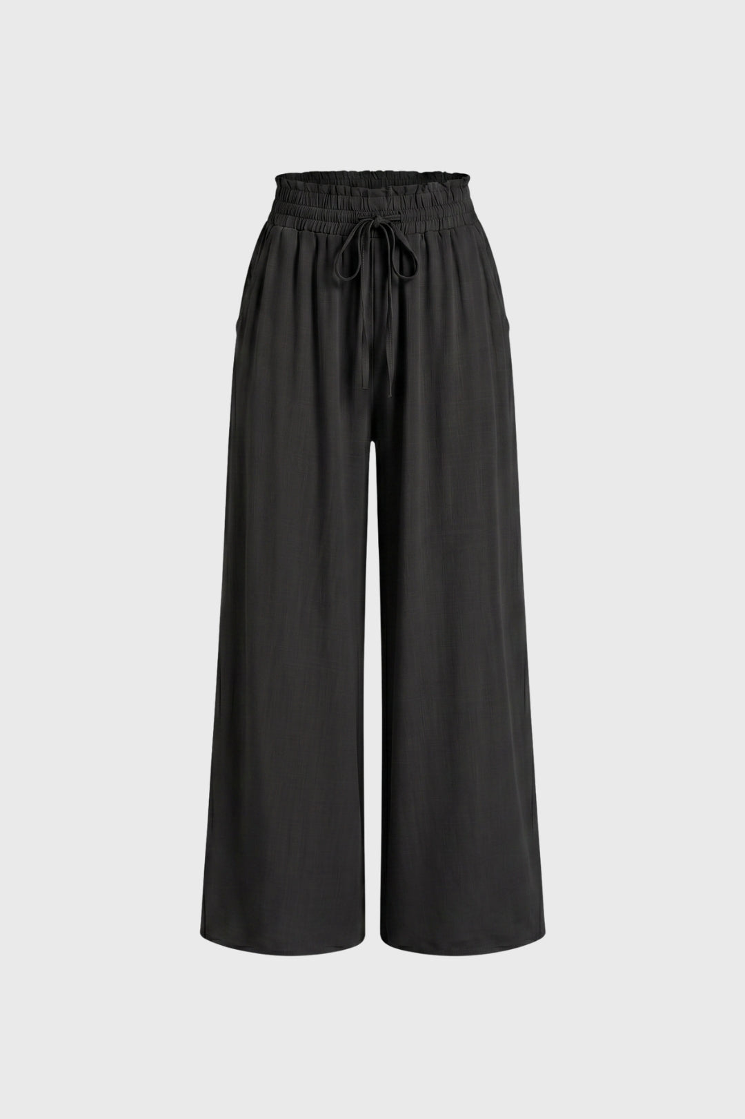 Pantalon Femme - Fluide Taille Haute avec Cordon | Confortable