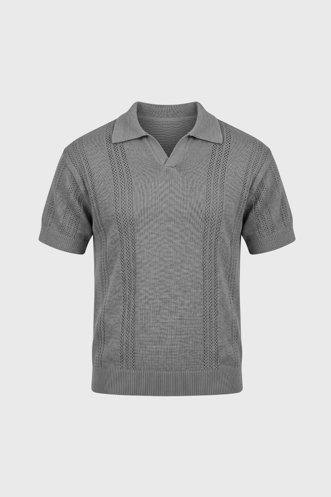 Polo Homme - Tricot Torsadé Col Classique | Élégant