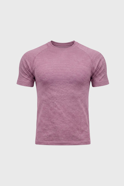 T-Shirt Homme - Texture Gaufrée Col Rond | Sport Élégant