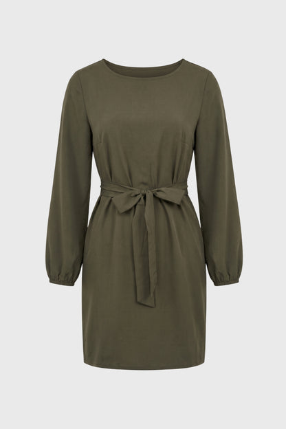 Robe Femme - Manches Longues Ceinture Nouée | Décontractée