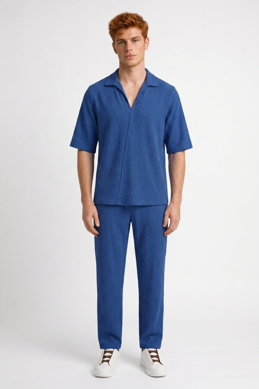 Ensemble Homme - Chemise et Pantalon Col Ouvert | Décontracté