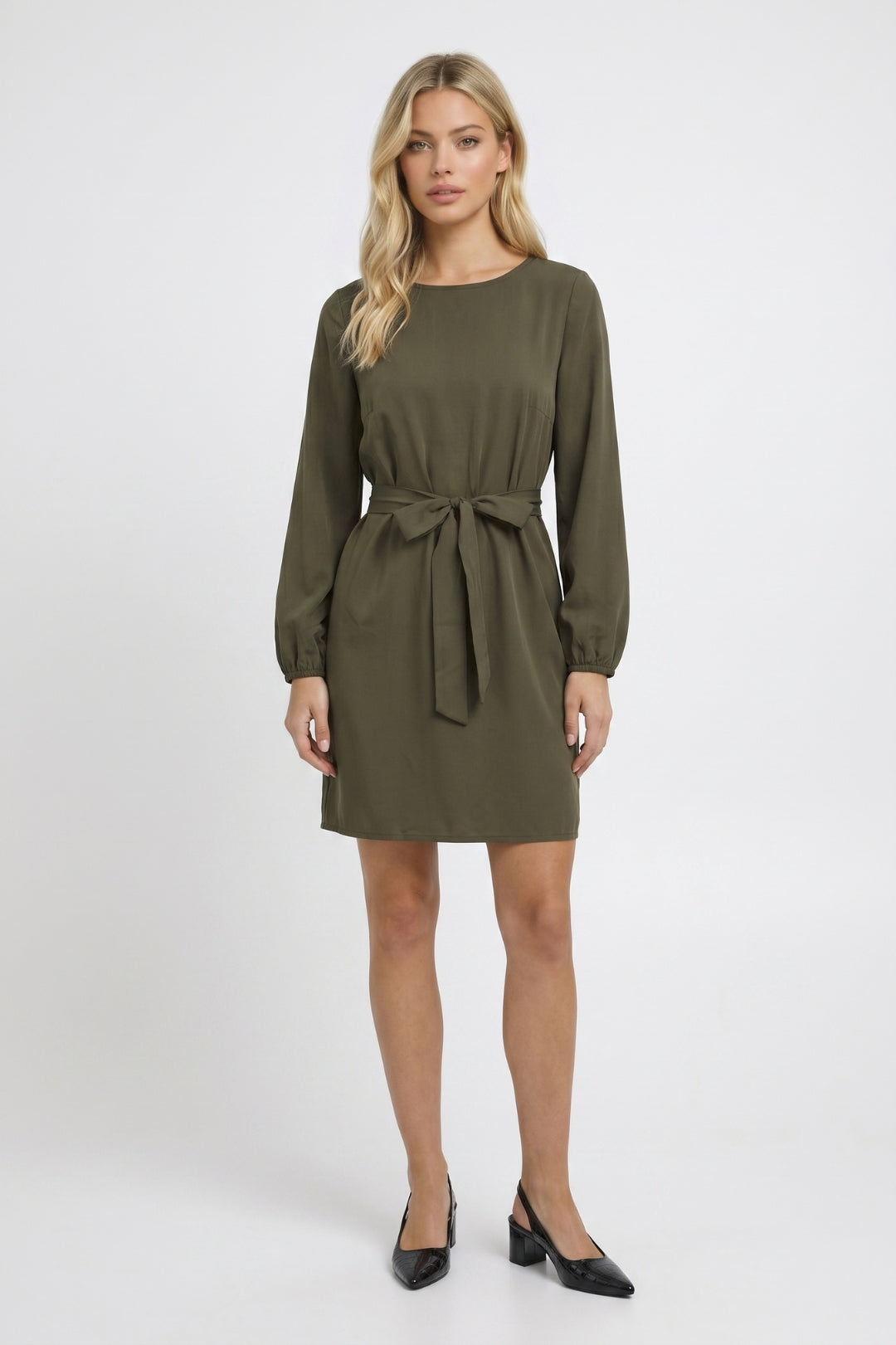 Robe Femme - Manches Longues Ceinture Nouée | Décontractée