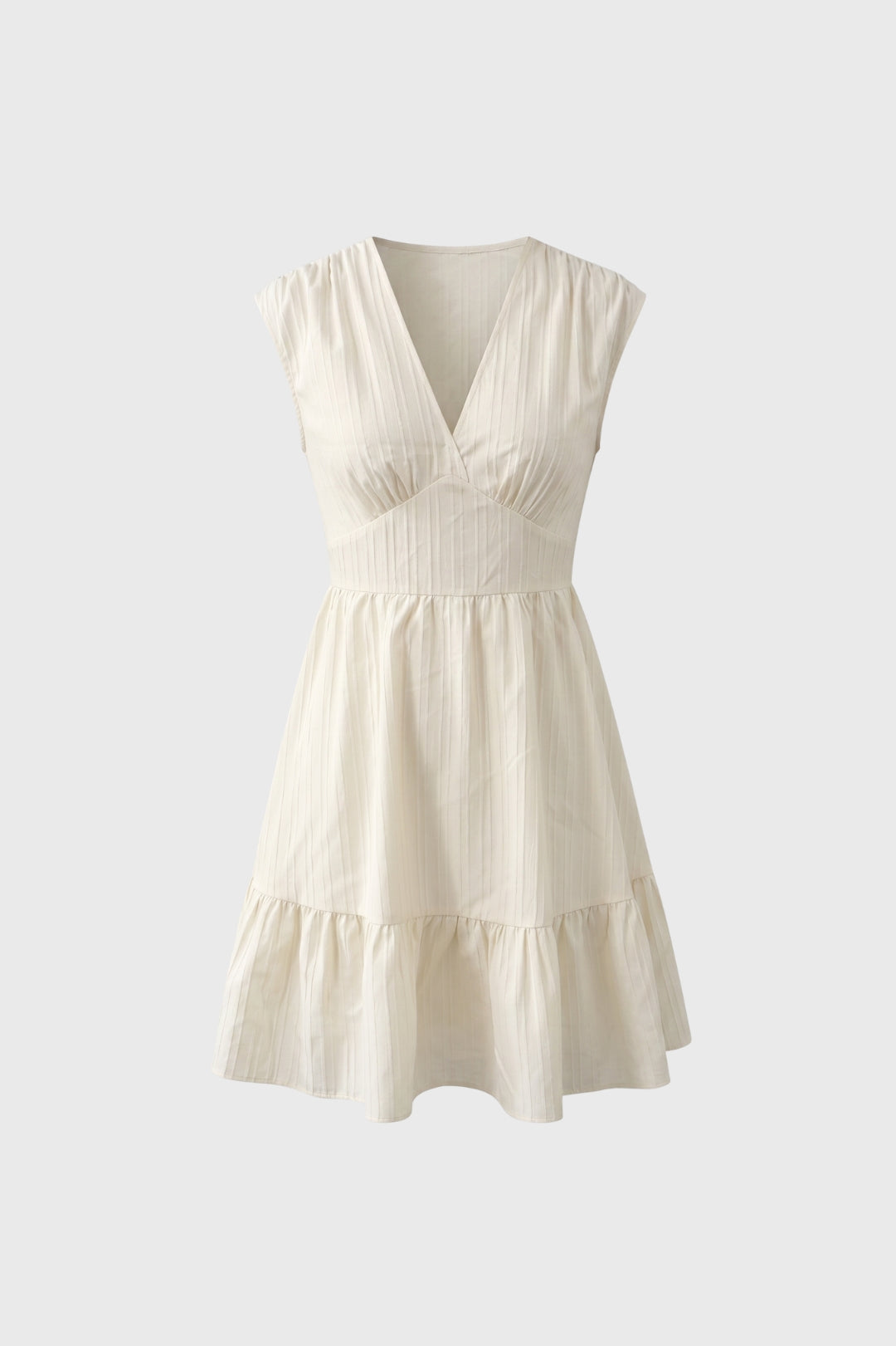 Robe Mini Femme - Col V Profond Taille Empire | Romantique