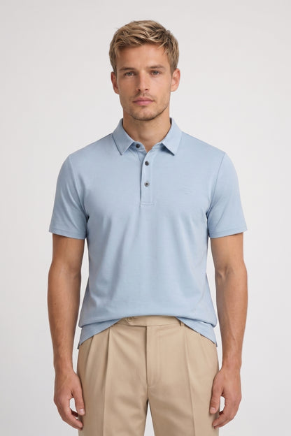 Polo Homme - Manches Courtes Col Boutonné Ajusté | Chic