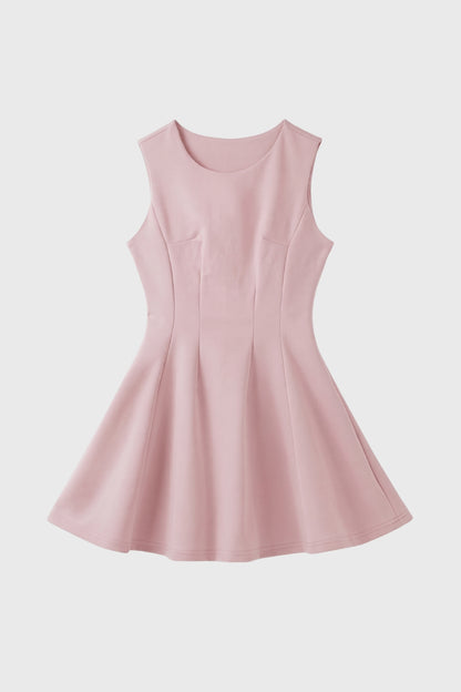 Robe mini Femme - Évasée sans Manches Plissée | Moderne