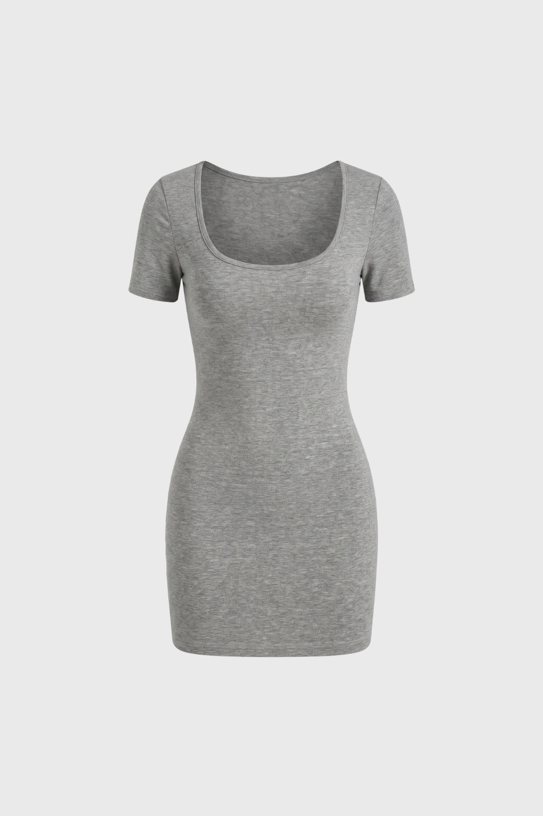Robe Mini Femme - Ajustée Manches Courtes Col Rond | Élégante