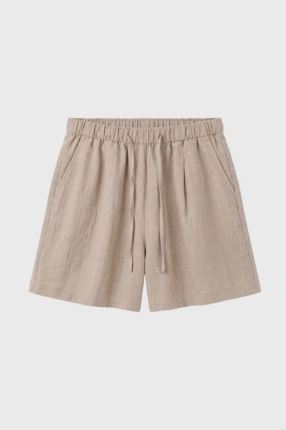 Short Femme - Taille Élastique avec Cordon de Serrage | Confort — Camel