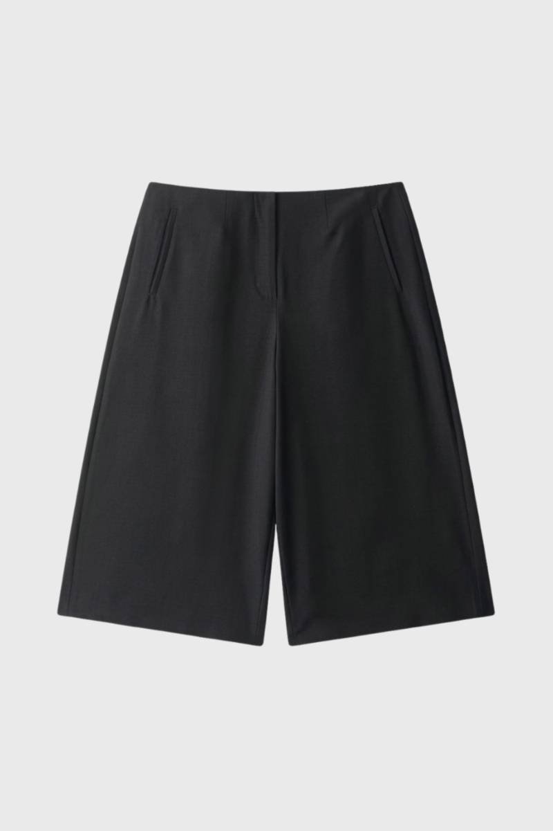 Short Femme - Taille Haute avec Poches | Élégant — Noir