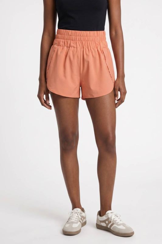 Short Femme - Taille Haute Sport Coupe Oversize | Confortable — Corail