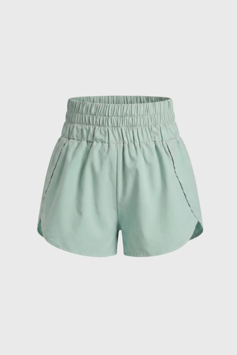 Short Femme - Taille Haute Sport Coupe Oversize | Confortable — Vert Clair
