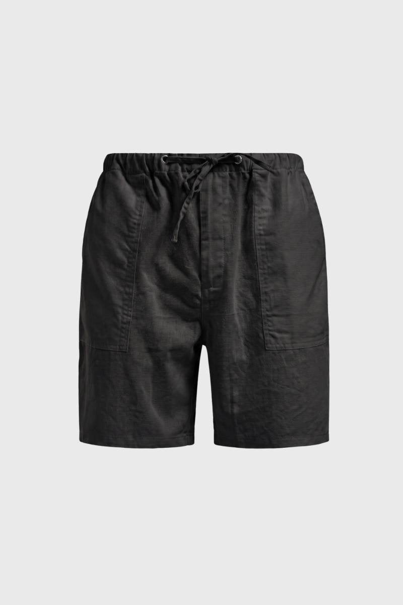 Short Homme - Coupe Décontractée avec Poches Cargo | Confort — Noir