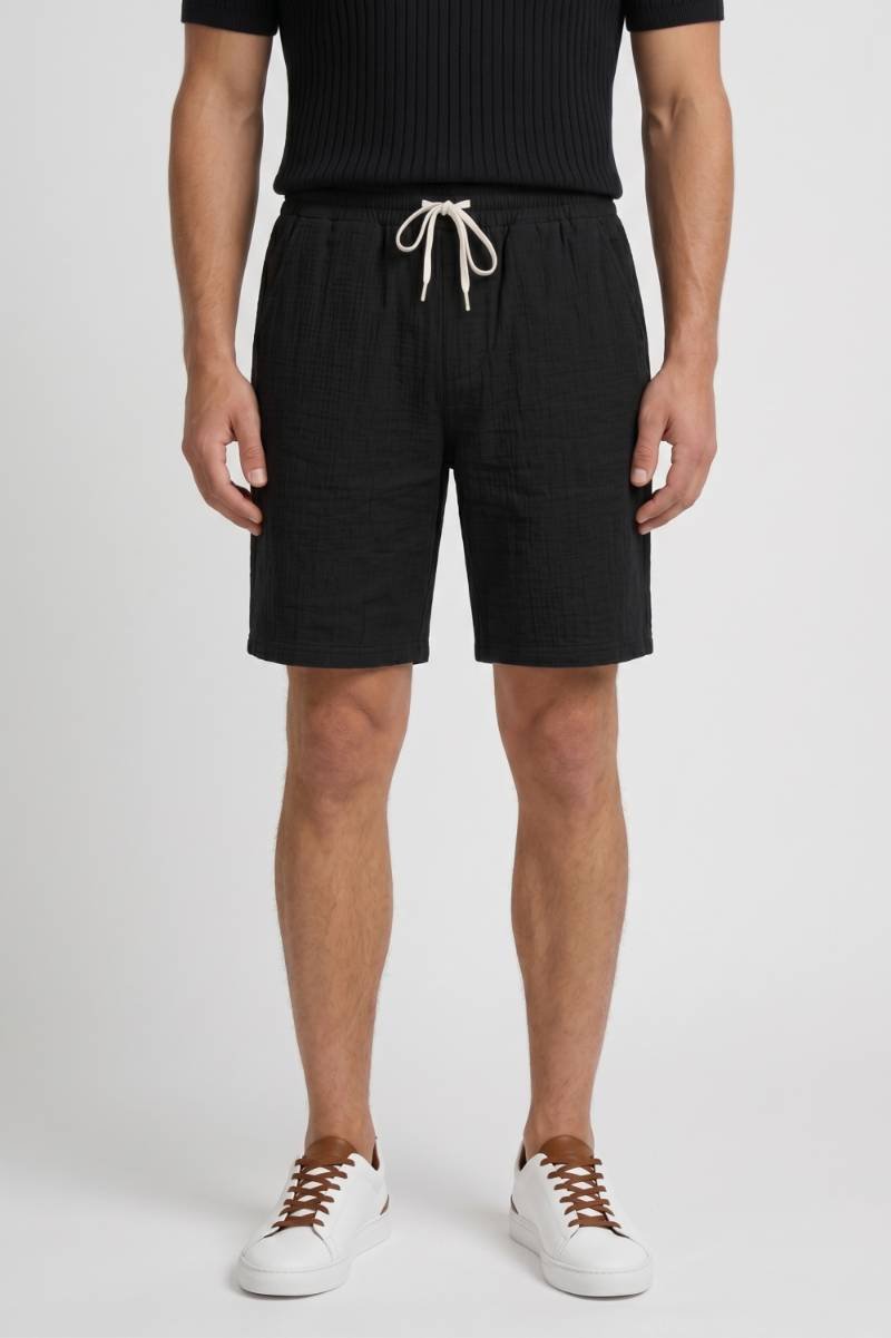 Short Homme - Décontracté Cordon de Serrage | Confort — Noir
