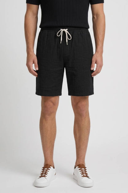 Short Homme - Décontracté Cordon de Serrage | Confort — Noir