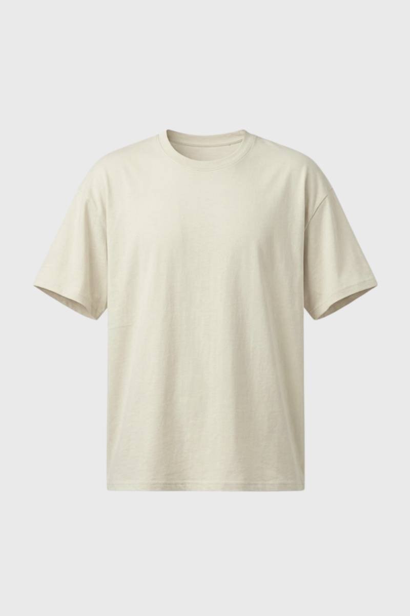 T-Shirt Homme - Basique Col Rond | Coupe Décontractée - Beige