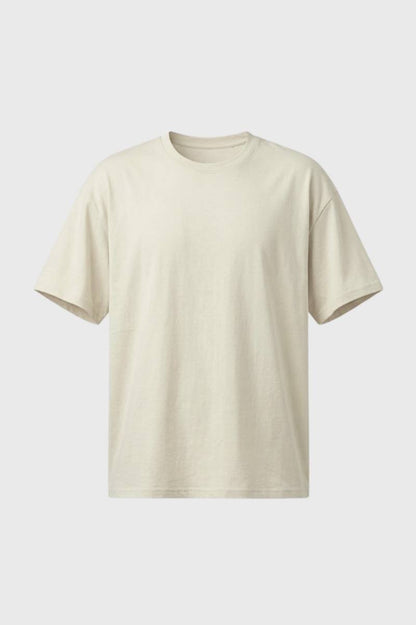 T-Shirt Homme - Basique Col Rond | Coupe Décontractée - Beige