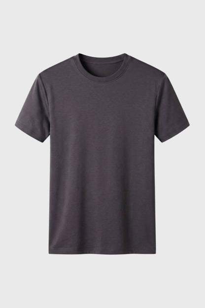 T-shirt Homme - Col Rond Coupe Classique | Décontracté — Anthracite