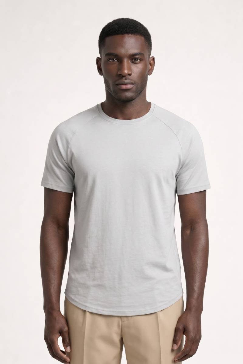 T-shirt Homme - Coupe Moderne Col Rond | Polyvalent — Gris Clair
